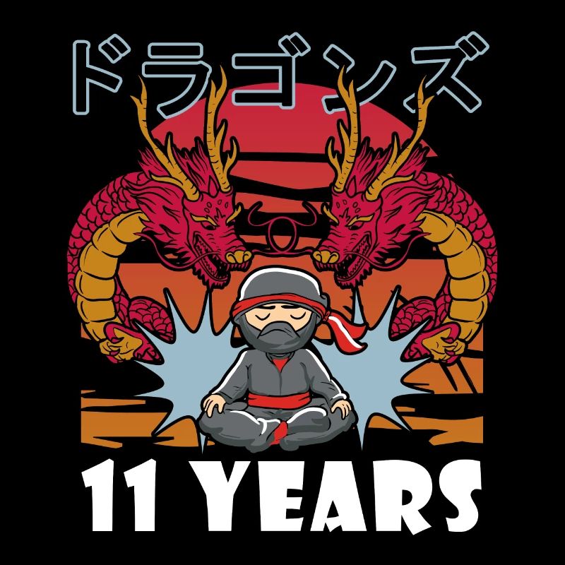 11. Geburtstag Junge 11 Jahre Ninja Drache Kostüm