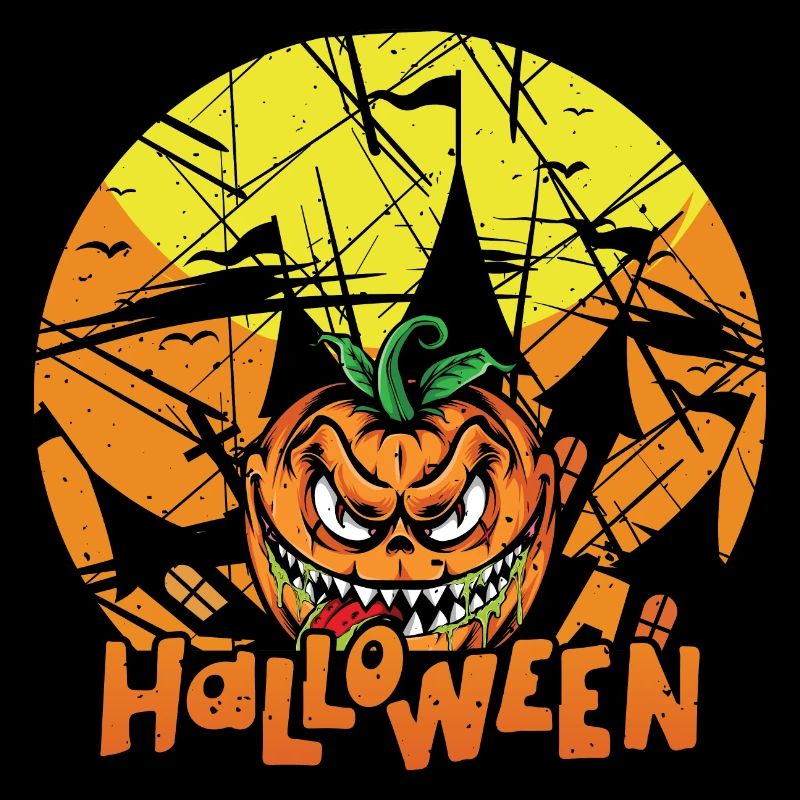 Halloween Pumpkin Funny Anime Weeb Design