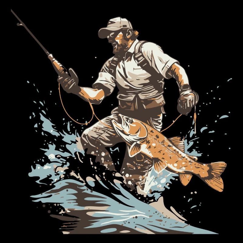 Pêche Pêche Excursion Poisson Lac Canne à pêche pêcheur