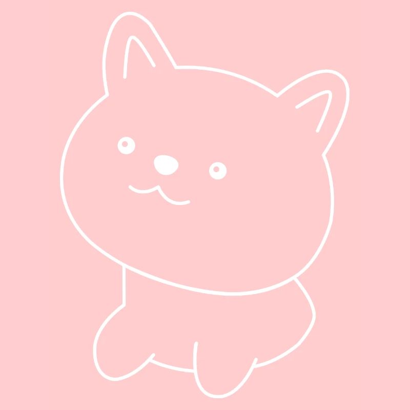 Chat mignon en blanc