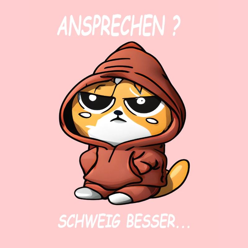 Ansprechen - Schweig besser Kaffee Spruch Katzen