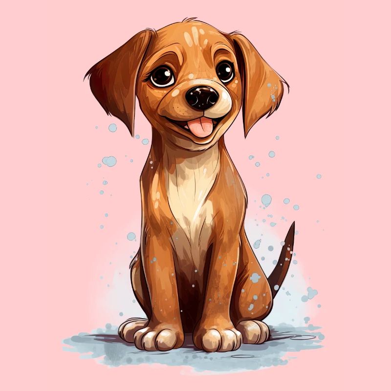 Fröhlicher junger Hund