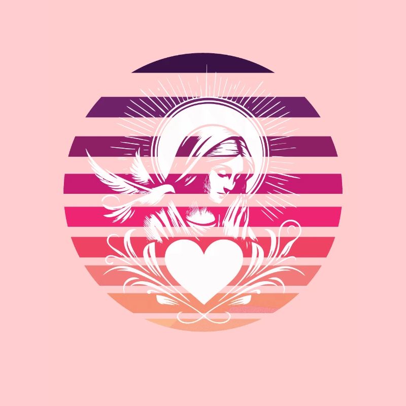 Sinnliches Maria Mutter Gottes Retro Design