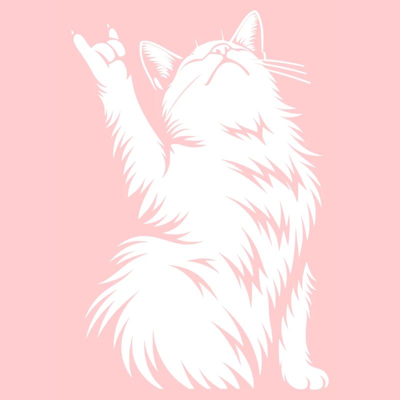 Rock Katze – Devil Horns Silhouette