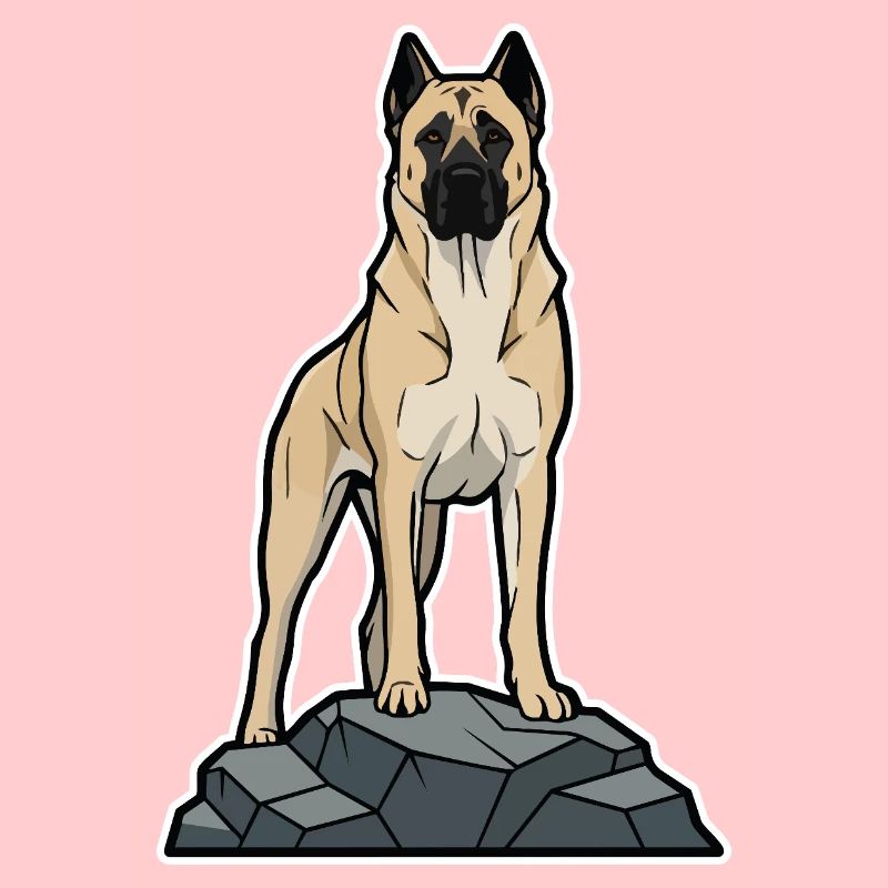 Anatolischer Schäferhund auf Schutzfelsen