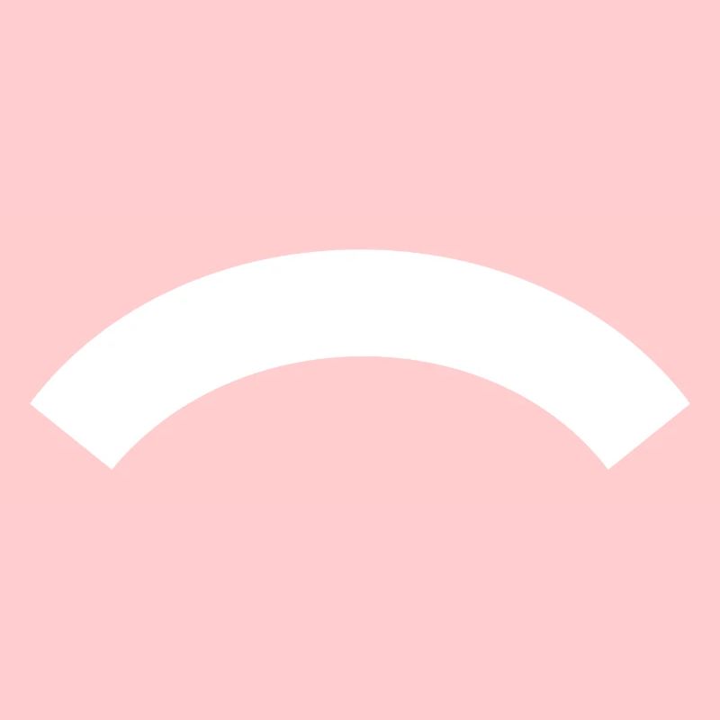 Banner curved top White