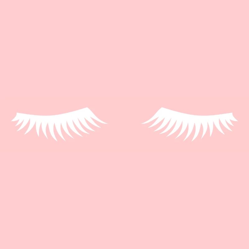Eyelashes closed