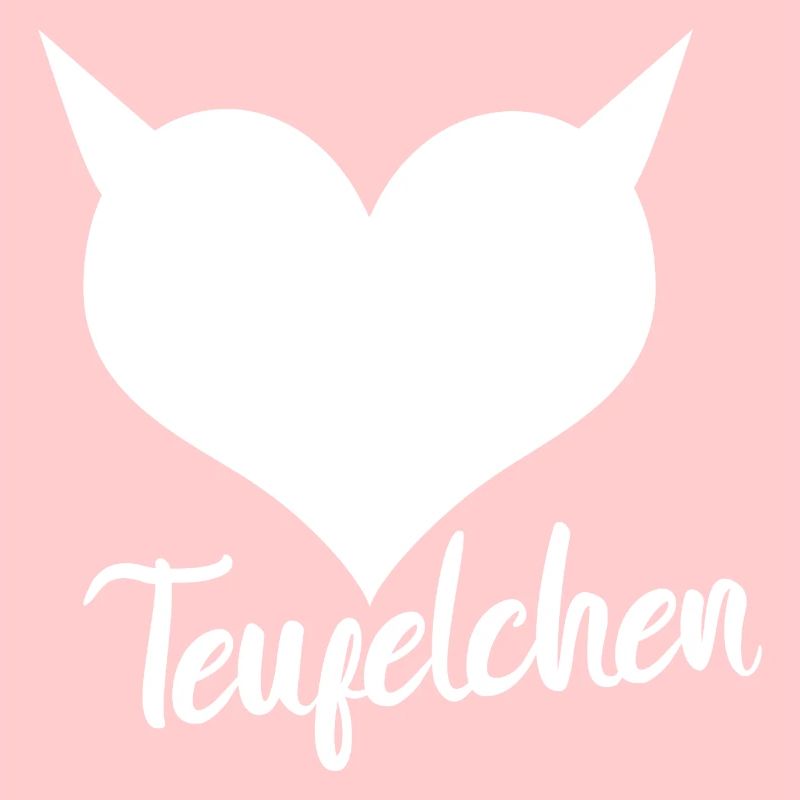 Teufelchen Wort mit Herz Devil