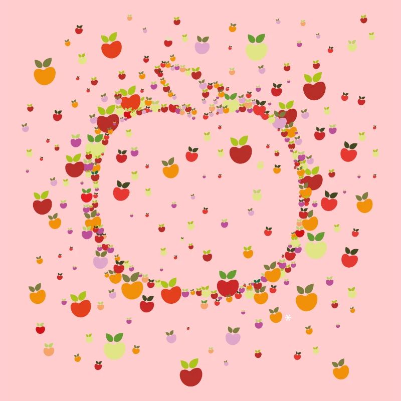 Moderner Apfel Trendige Illustration - Vielfalt