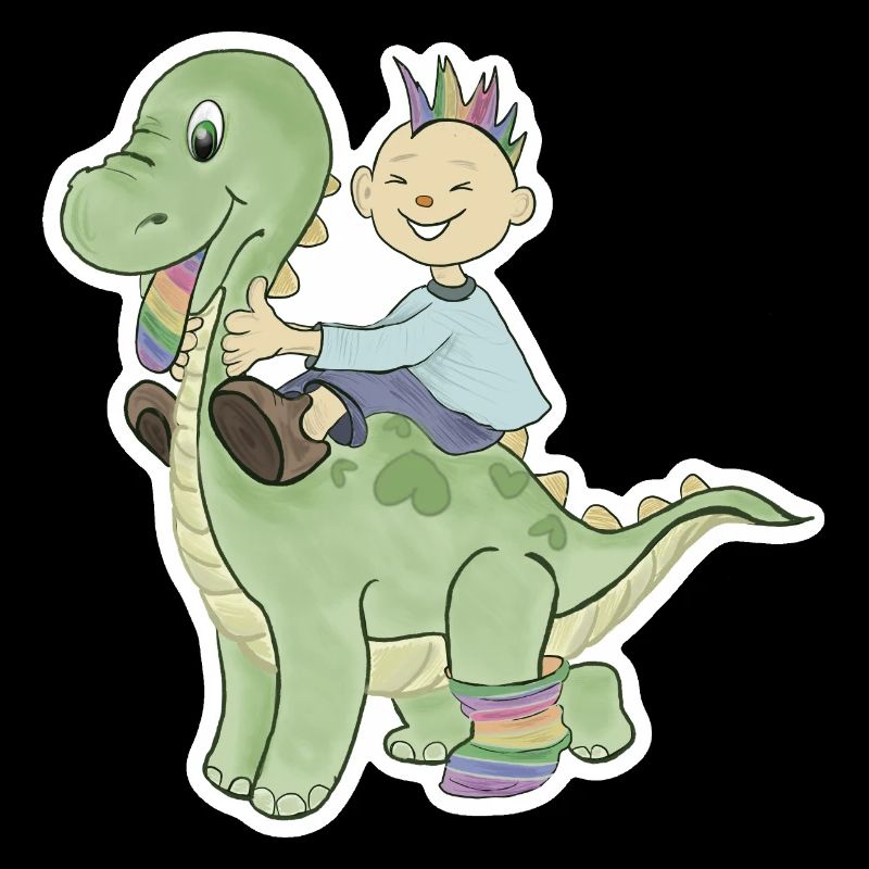 Kid on Dino