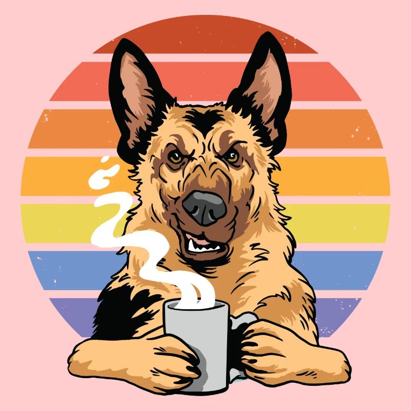 Retro Deutscher Schäferhund