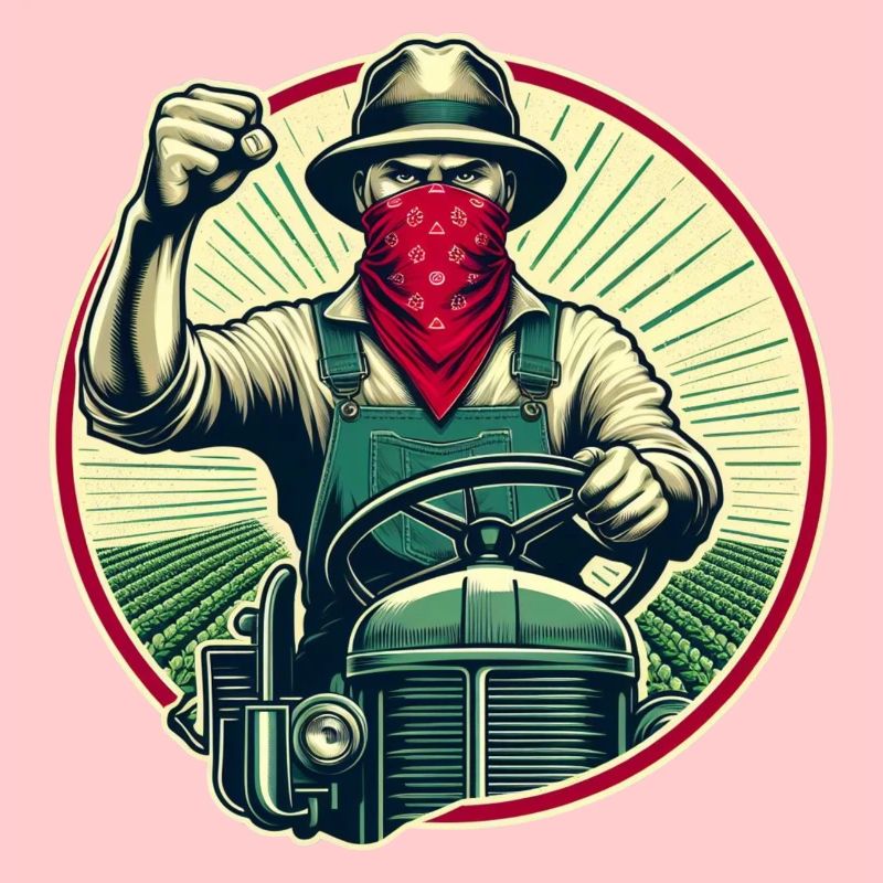 Stikers Farmer auf originalem Oldtimer-Traktor