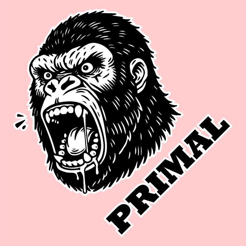 Gorille en colère - PRIMAL Design