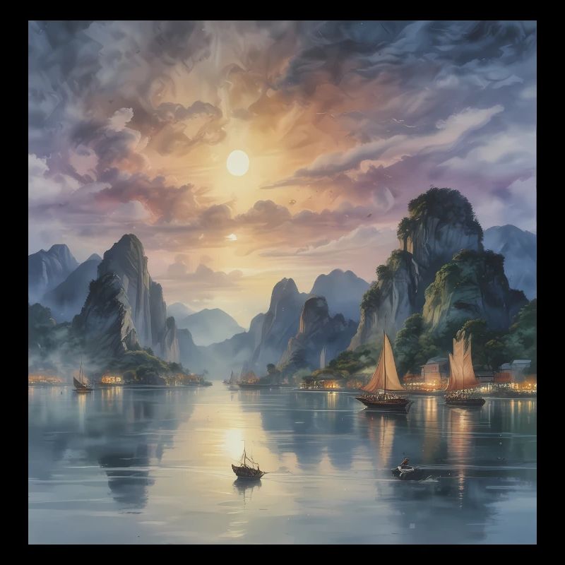 Mystical Dusk in the Far East