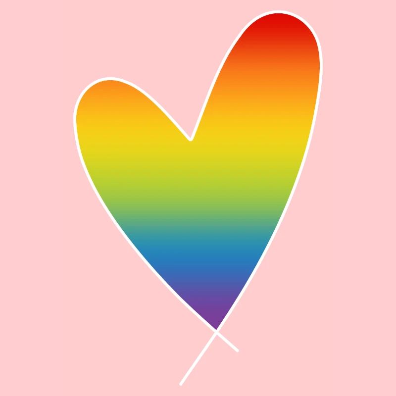 Regenbogen Herz Regenbogenfarben CSD Pride Month