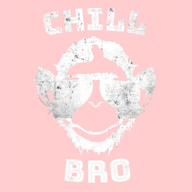 Vintage Chill Bro Affe Cooler Affe mit Spruch