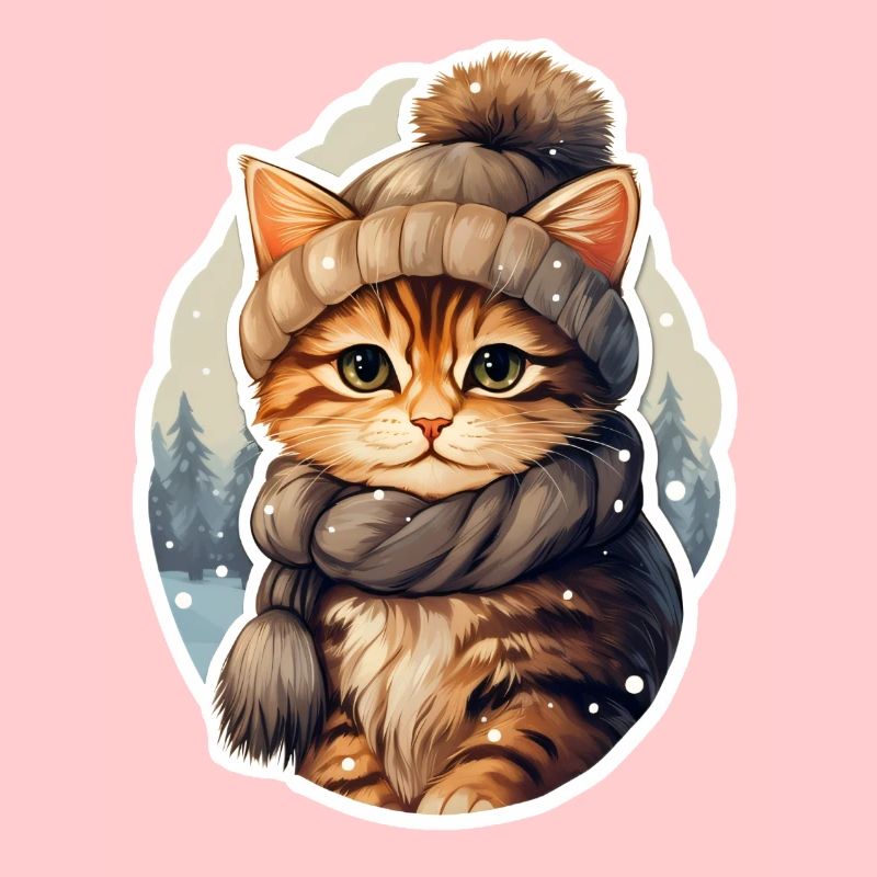 Chat en hiver