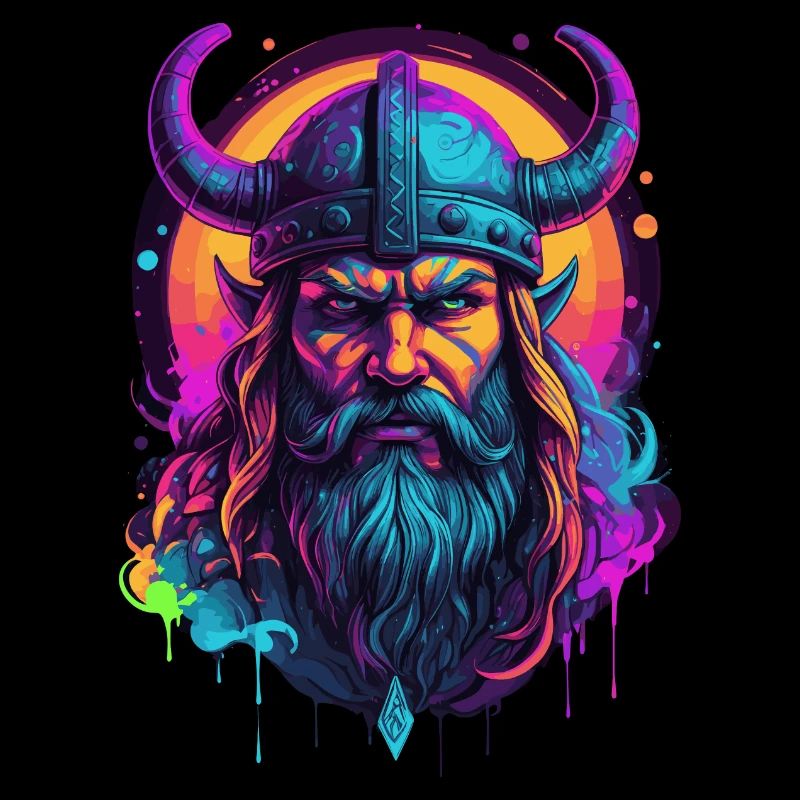 Farbenfroher Wikinger