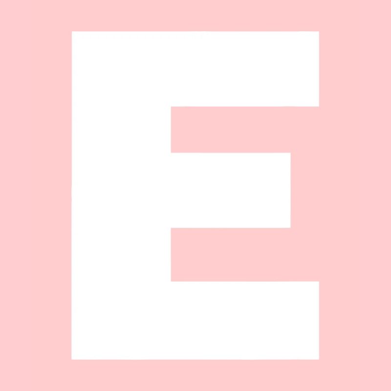 Letter E Capital Alphabet Monogram Initial