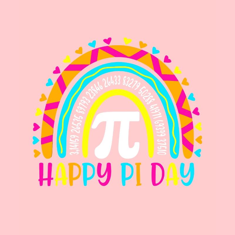 Regenbogen Happy Pi Tag Mathelehrer Jungen Mädchen