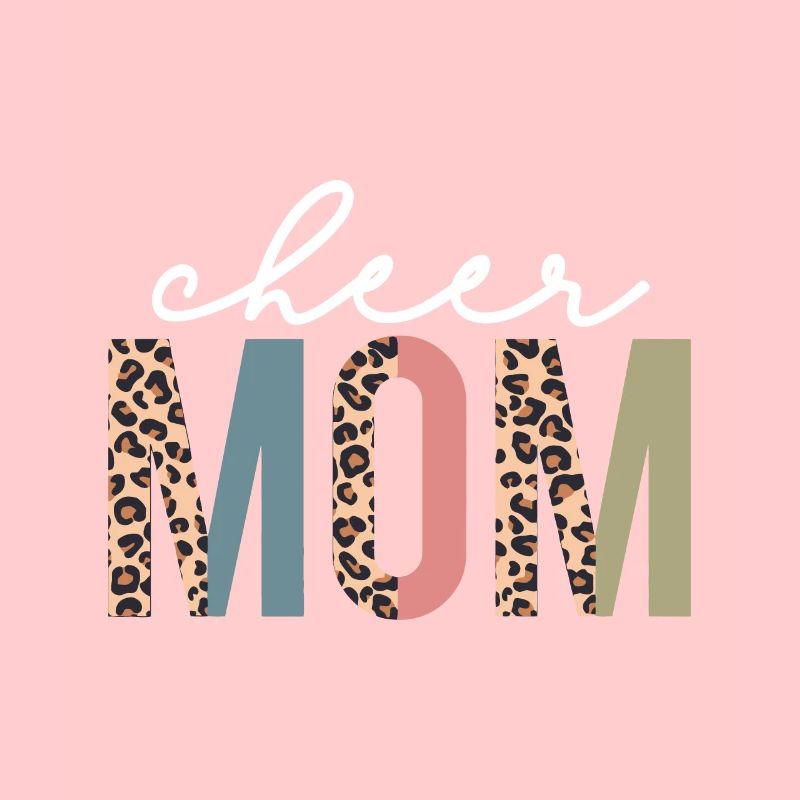 Cheer Mom Leopard Cheerleader Bleached Muttertag