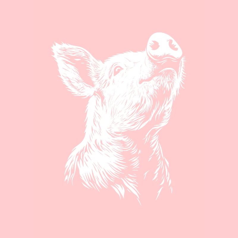 Silhouette de cochon mignon