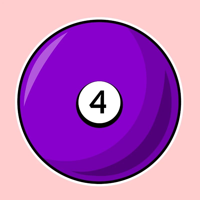 Billardkugel 4 violett Billard vier