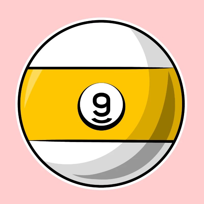 boule de billard 9 billard jaune neuf