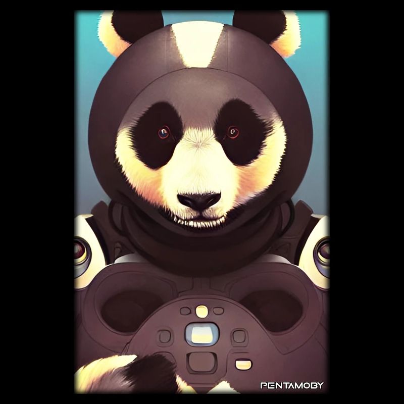 Panda Bear Panda Astronaut Future Sci-Fi Technology