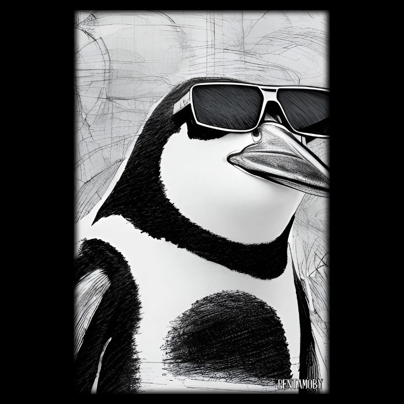 Pinguin Sonnenbrille Wildtier Vogel Seevogel