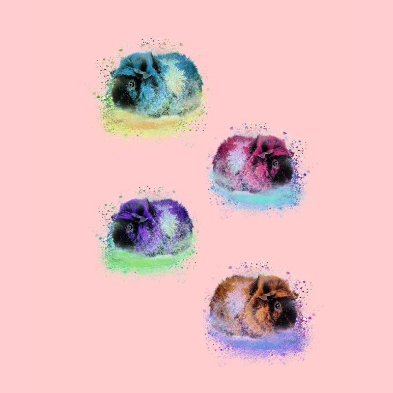 cochon d’Inde, graffiti, peinture, coloré, pop-art