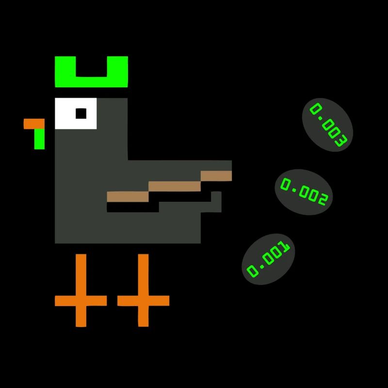 Huhn mit Krypto-Eiern