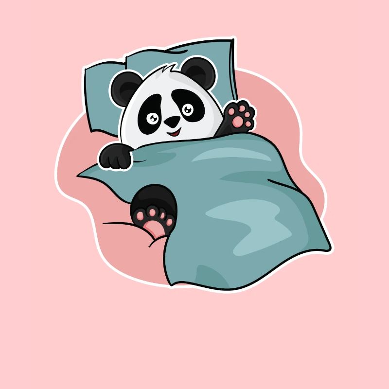 Conception de panda endormi pour les fans de panda