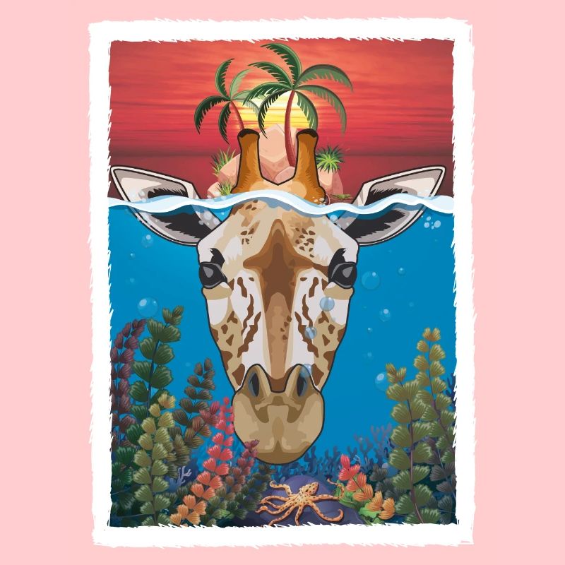 Giraffe unter Wasser 2