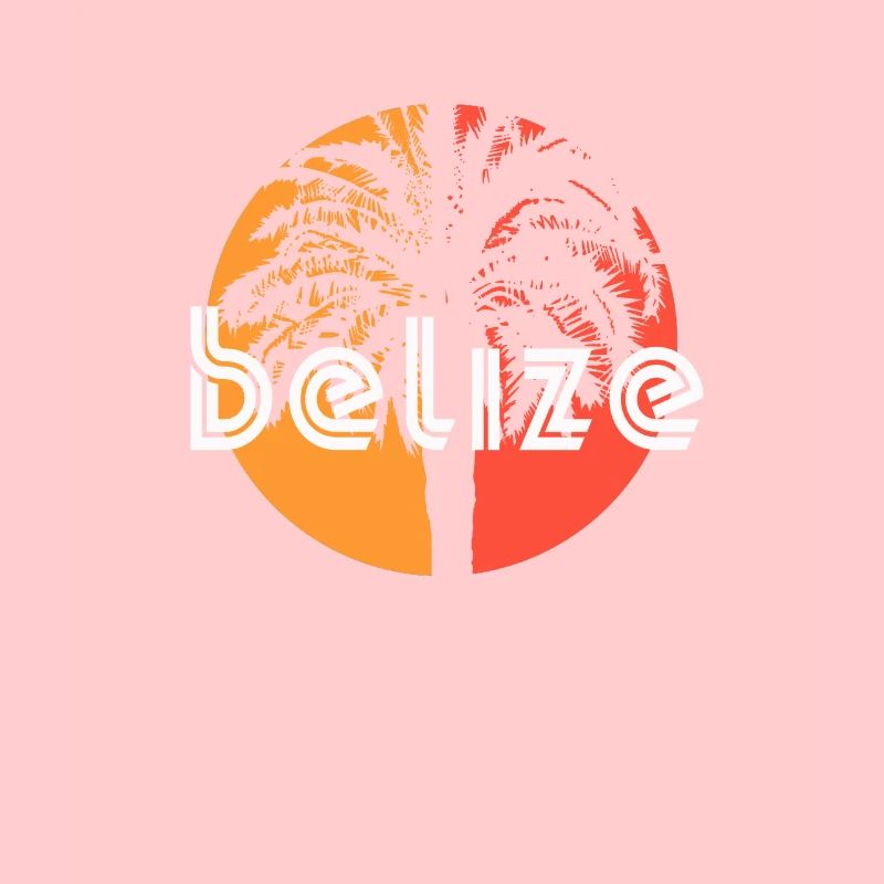 Belize Artistic Vacation Souvenir Palm Tree