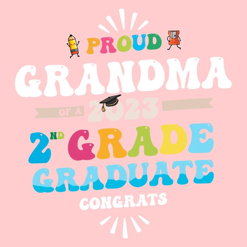 Fière grand-mère d’une classe de 2e année de 2023