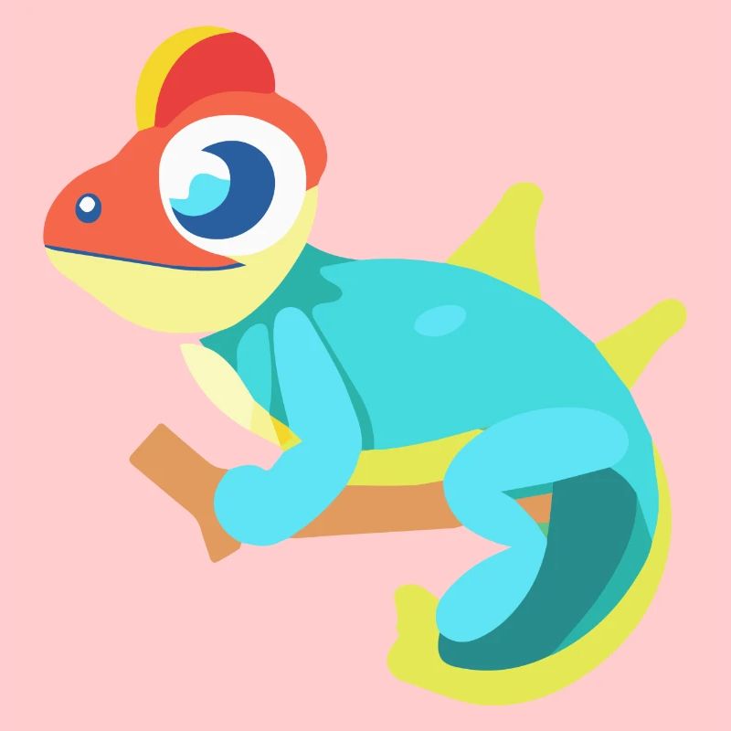 Caméléon coloré