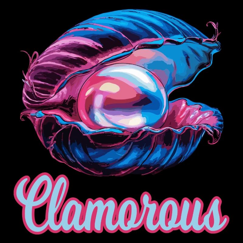 Clamorouse Muschel mit einer Perle Design