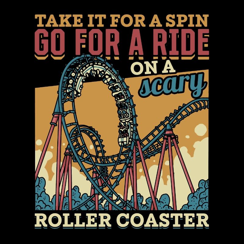Vintage Looping Roller Coaster Ride Cadeau