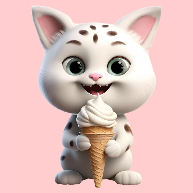 Katze mit Eis
