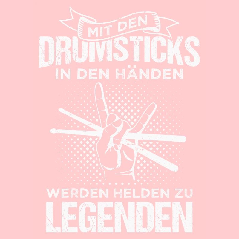 Mit den Drumsticks in den Händen Schlagzeuger