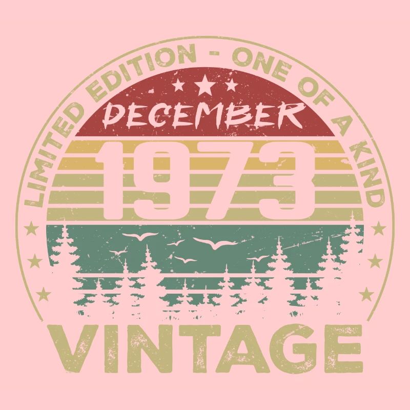 Vintage Retro Dezember 1973 Geburtstagsgeschenk