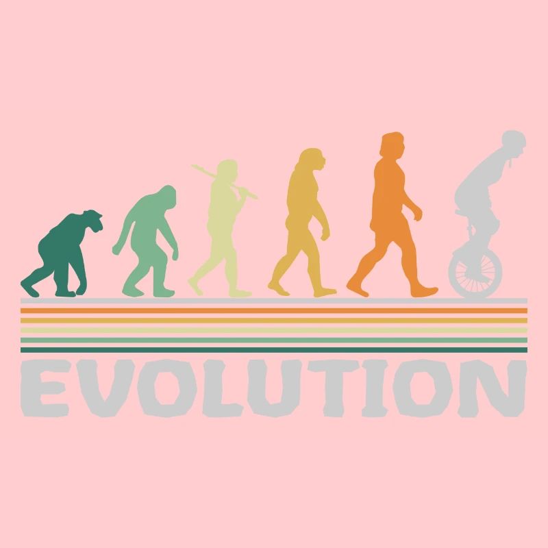 Einrad Zirkus Artist Evolution Retro Lustig