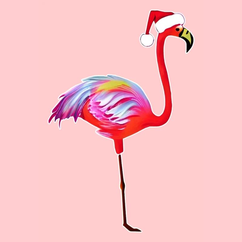 Noch ein Weihnachtsflamingo