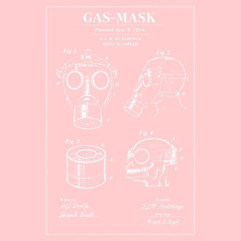 Schéma du plan du masque à gaz