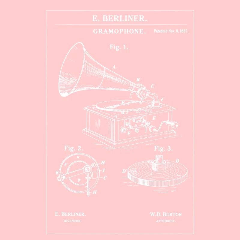 Plan vintage de gramophone