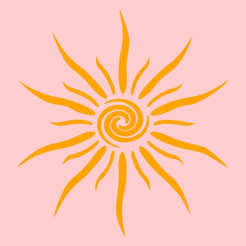 Soleil jaune éclatant