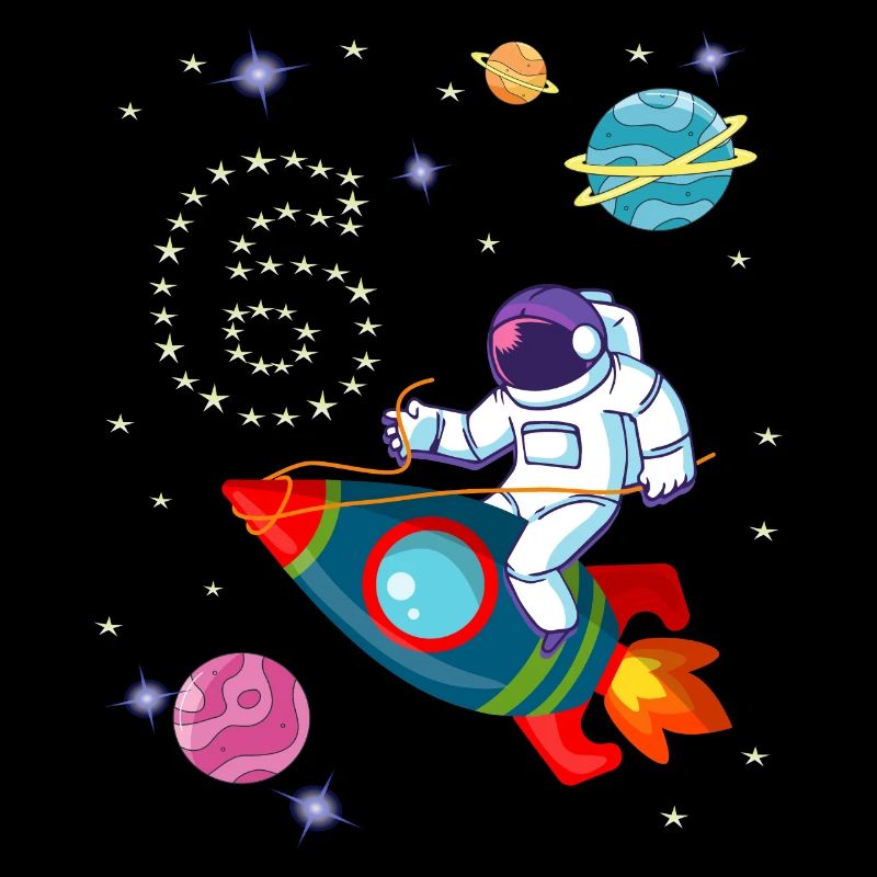 Astronaute de fusée 6 ans 6 ans 6 ans de l’espace