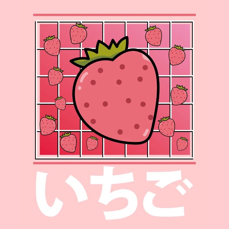 Nette Kawaii Frische Erdbeere