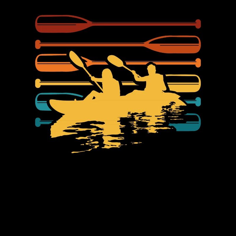 Yellow rowing team in a canoe